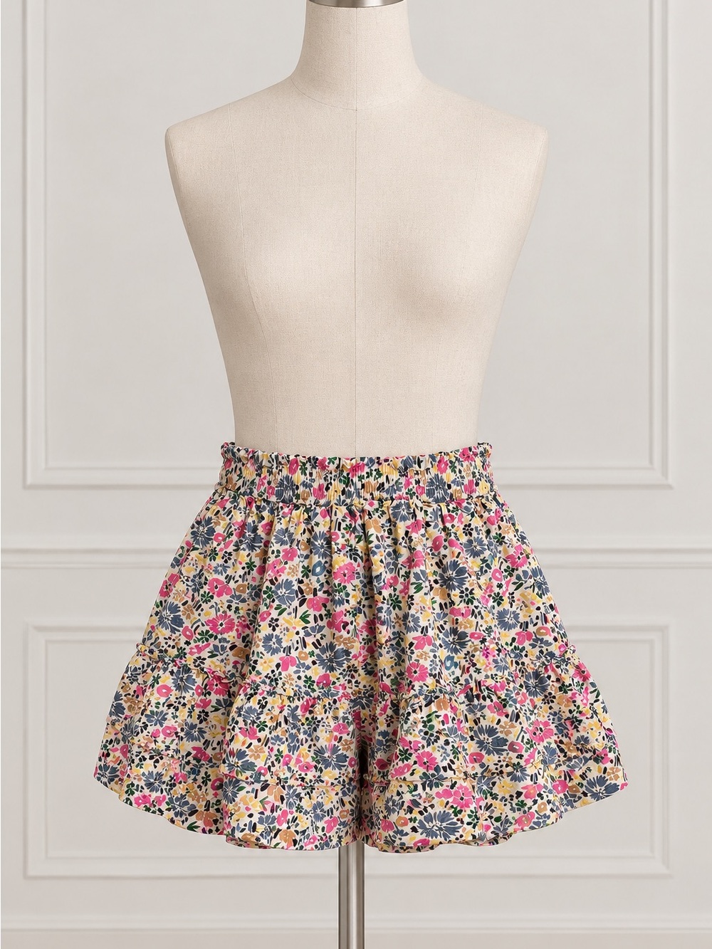 GAP Floral Tiered Mini Skort in Pink and Navy